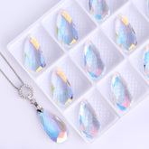 Light Crystal AB Tear Drop High Quality Glass Rhinestone Pendant WholesaleRhinestone